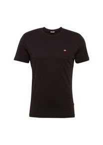 Napapijri, Herren T-Shirt 'Senoos Crew', Rot / Schwarz / Weiß