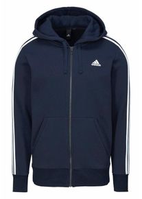adidas Performance, Herren Kapuzensweatjacke 'ESSNETAILS 3S FZ HOOD FLEECE', Marine