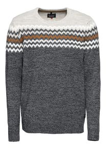 Blend, Herren Pullover, Braun / Graumeliert / Wei&szlig;