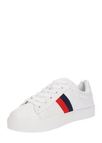 New Look, Damen Sneaker 'RP18 CASUALS AND SPORTS MIPEY - STRIPE LACEUP P - 225', Gr&uuml;n / Rot / Wei&szlig;