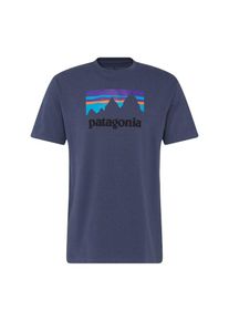 Patagonia, Herren T-Shirt 'M's Shop Sticker Responsibili', Taubenblau / Mischfarben