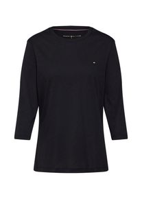 Tommy Hilfiger, Damen Shirt 'HERITAGE CREW NECK 3', Schwarz