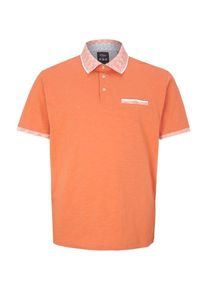 s.Oliver RED LABEL, Herren Poloshirt, Orange / Apricot / Weiß