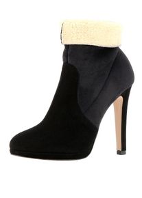 Evita, Damen Stiefelette, Beige / Schwarz