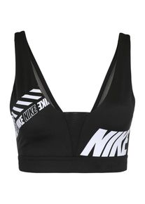 Nike, Damen Sport BH 'Nike SPRT DSTRT INDY PLUNGE', Schwarz / Weiß