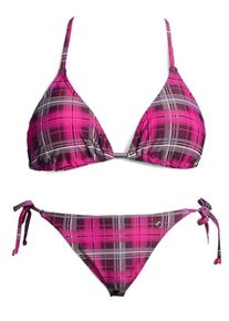 s.Oliver RED LABEL, Damen Triangel-Bikini, Brombeer / Neonpink