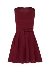 Wal G., Damen Ausgestelltes Kleid mit Lochmuster, Bordeaux
