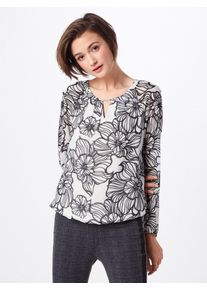 s.Oliver BLACK LABEL, Damen - Blusen & Tuniken 'BLUSE LANGARM', Schwarz / Weiß