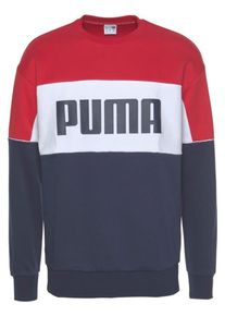 Puma, Herren Sweatshirt 'Retro Crew', Navy / Rot / Weiß