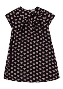 Königsmühle Königsmühle, Mädchen Kleid mit Herzchen-Muster, Rosa / Schwarz