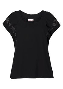 sheego Casual, Damen T-Shirt, Schwarz