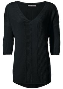 Heine, Damen V-Pullover, Schwarz