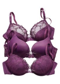 Nuance, Damen Schalen-BH, Aubergine
