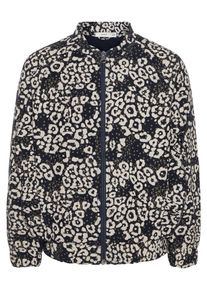 name it, Mädchen Print Sweatjacke, Beige / Oliv / Schwarz