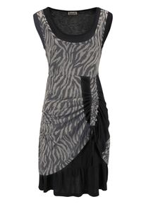Boysen's BOYSEN'S, Damen Jerseykleid, Grau / Schwarz