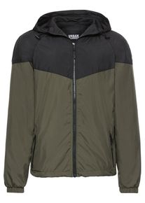 Urban Classics, Herren Jacke '2-Tone Tech Windrunner', Oliv / Schwarz