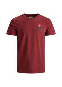 Jack & Jones JACK & JONES, Herren T-Shirt, Feuerrot / Schwarz