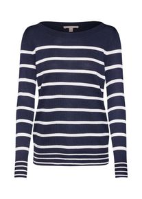 Esprit, Damen Pullover, Nachtblau / Weiß