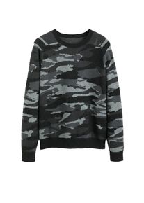 Mango Man, Herren Pullover 'Dean', Anthrazit / Hellgrau / Dunkelgrau