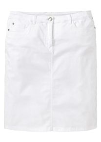 sheego Casual, Damen Casual Basic Rock, Naturweiß