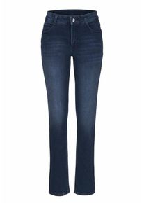 MAC, Damen Stretch-Jeans 'Melanie Pipe Smart', Blue Denim