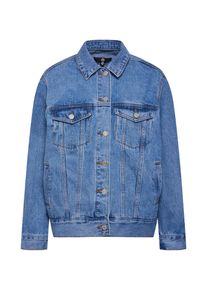 Missguided, Damen Jacke 'OVERSIZED DENIM JACKET', Blue Denim