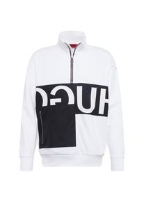 Hugo, Herren Sweatshirt 'Darrius 10100205 01', Schwarz / Wei&szlig;