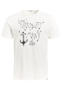 Khujo, Herren T-Shirt 'Finn Anchor', Schwarz / Weiß