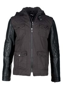 Maze, Herren Jacke 'Grove PU', Greige / Schwarz