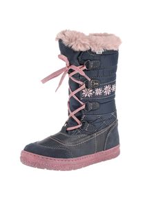 Lurchi, Mädchen Winterstiefel, Blau / Altrosa