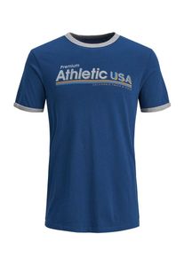 Jack & Jones JACK & JONES, Herren T-Shirt, Blau / Grau
