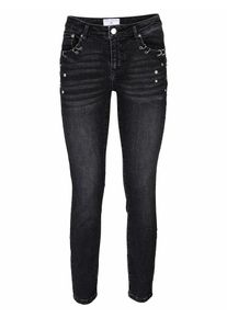 Heine, Damen Jeans mit Nieten, Black Denim