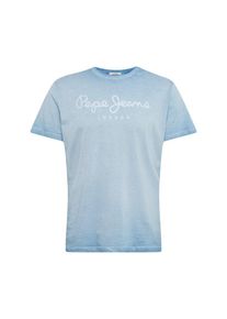 Pepe Jeans, Herren T-Shirt 'WEST SIR', Hellblau / Wei&szlig;
