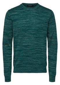 Selected Homme, Herren Pullover 'SLH Carl Space', Grünmeliert