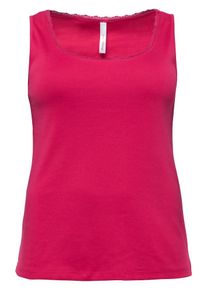 sheego Casual, Damen Tanktop, Neonpink