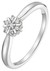 Christ, Damen Ring 'Diamonds', Silber / Wei&szlig;