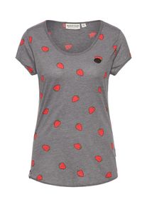 Naketano, Damen T-Shirt, Basaltgrau / Rot