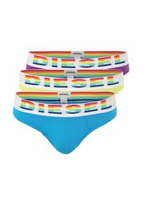 Diesel, Herren Strings 'UMBR-STRINGTHREEPACK', Blau / Gelb / Lila