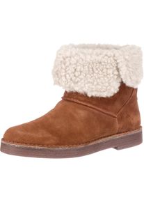 Clarks, Damen Stiefelette 'Drafty Haze', Braun / Wei&szlig;