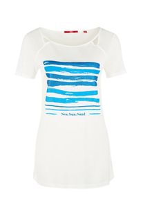s.Oliver RED LABEL, Damen Shirt, Blau / Perlweiß