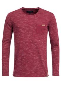 INDICODE JEANS, Herren Lanarmshirt ' Bakersfield ', Blutrot