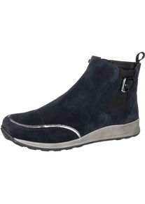 Ara, Damen Stiefeletten 'Osaka weit', Beige / Dunkelblau