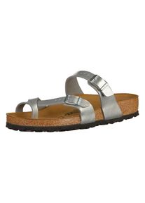 Birkenstock, Damen Zehenstegsandalette 'Mayari', Silber