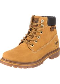 Dockers by Gerli, Damen Schnürstiefeletten, Braunmeliert / Goldgelb / Schwarz