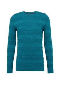 Tom Tailor, Herren Strukturierter gestreifter Pullover, Blau
