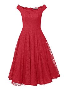 Heine, Damen Cocktailkleid mit Pettycoat, Rot