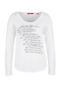 s.Oliver RED LABEL, Damen Longsleeve, Schwarz / Weiß