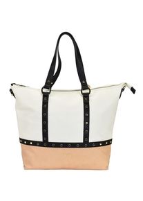 Liu Jo, Damen Shopping Orizzontal Shopper Tasche 32 cm, Pfirsich / Schwarz / Weiß