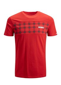 Jack & Jones JACK & JONES, Herren T-Shirt, Rot / Schwarz / Weiß