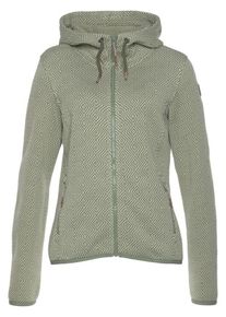 Icepeak, Damen Fleecejacke 'Lotte', Khaki / Wei&szlig;